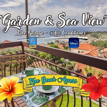 Garden & Sea View - Free Beach Access And Garage - Wifi Varazze Eksteriør billede